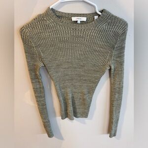 Vince Ribbed Knit Top in Sage
